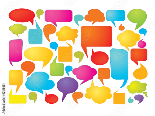 Colorful speech bubbles