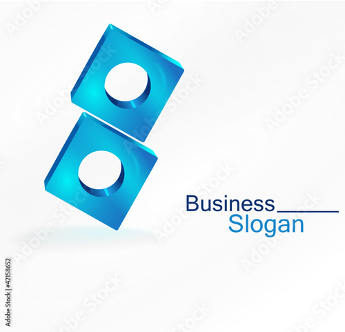 logotype entreprise bleu