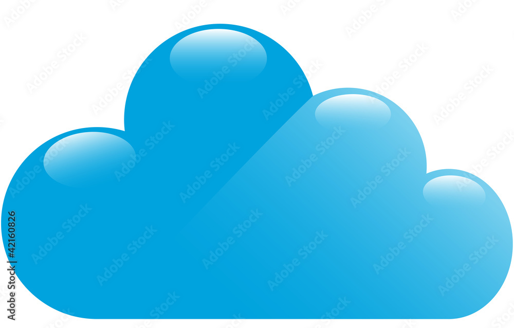 Blue glossy cloud Blue glossy cloud