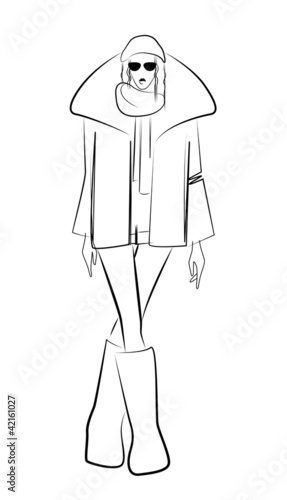 Fashion model vector illustration