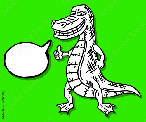 Cartoon crocodile