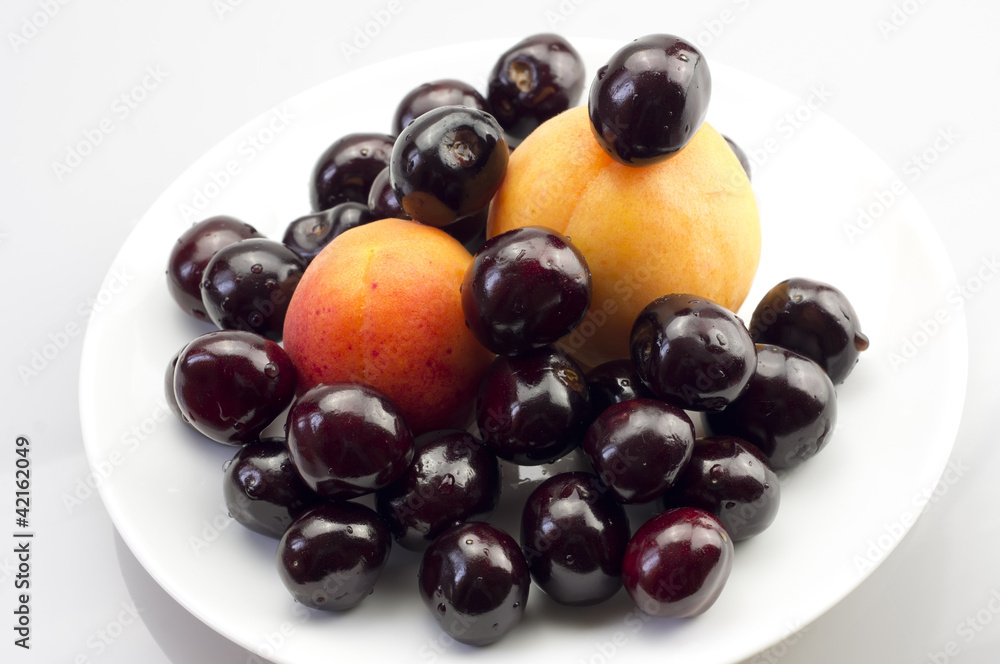 Apricots and cherries Apricots and cherries
