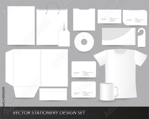 Vector stationery design set template