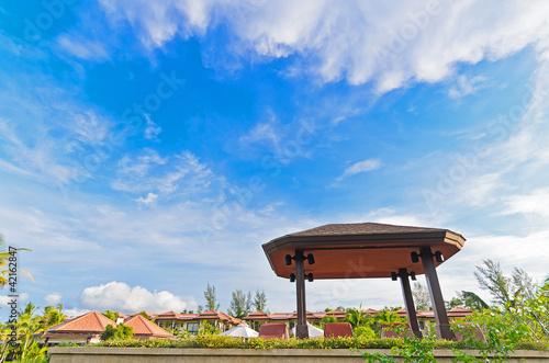 Pavilion with blue sky and clound © nuiiko