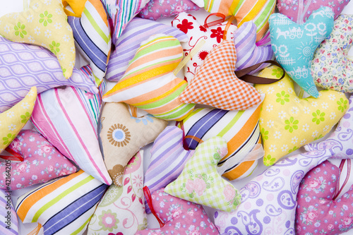 Bunte kunterbunte, Stoffherzchen,