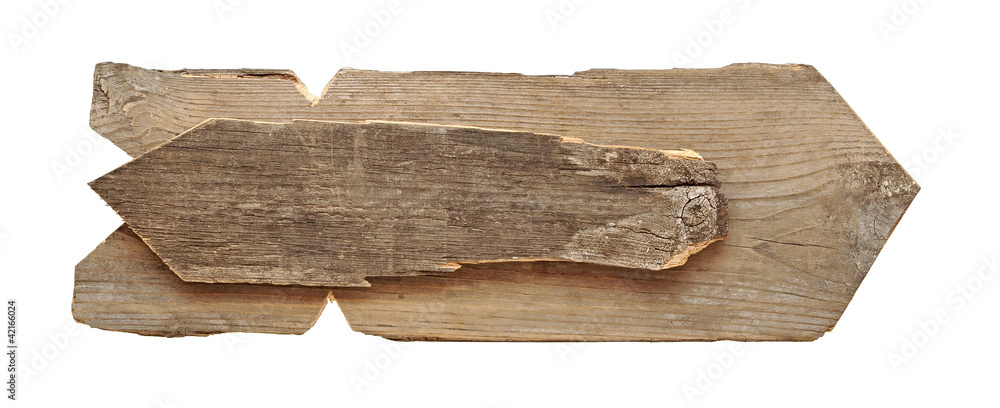 close up of an empty wooden sign on white background close up of an empty wooden sign on white background