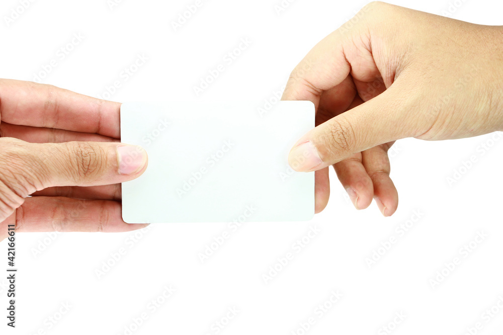Obraz premium blank business card on white background.