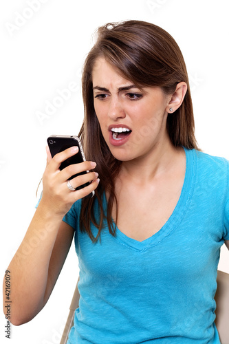angry girl on phone
