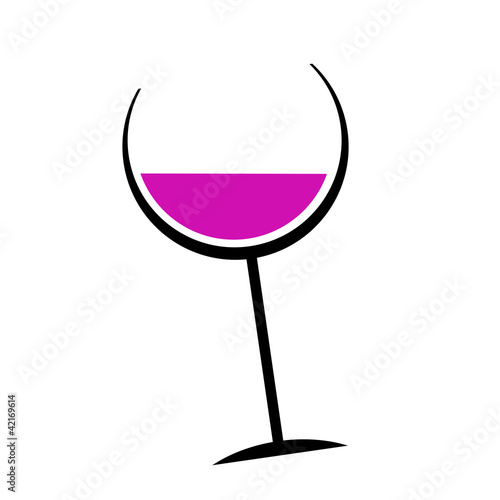Abstract wine glass for your design