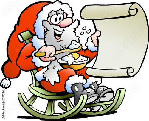 Hand-drawn Vector illustration of an Santa Claus