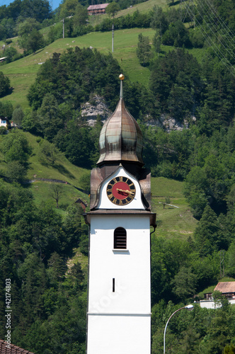 beautiful church in alpine landscape