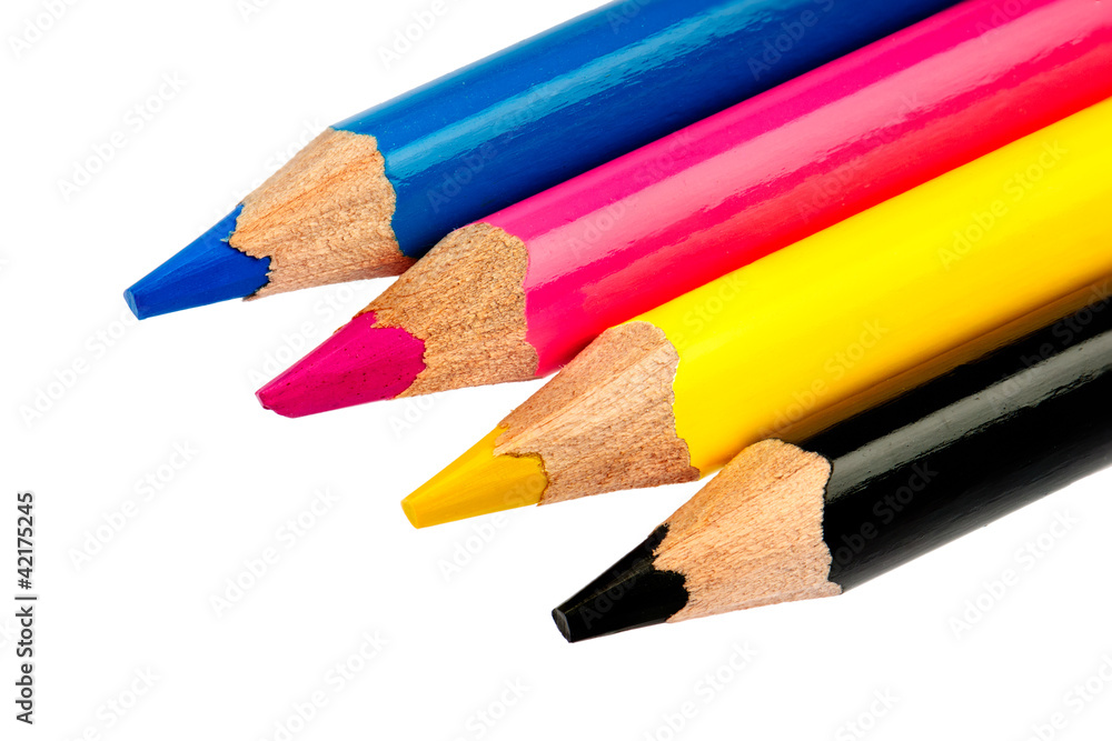 Buntstifte in den Grundfarben CMYK Buntstifte in den Grundfarben CMYK
