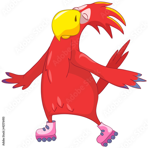 Funny Parrot. Roller.