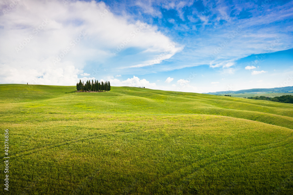 Scenic natural landscape in Tuscany, Italy