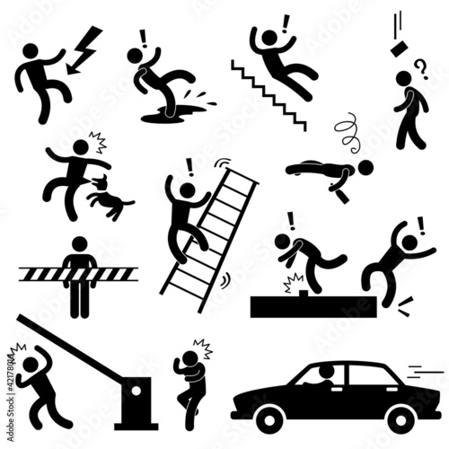 Caution Safety Danger Car Accident Slippery Fall