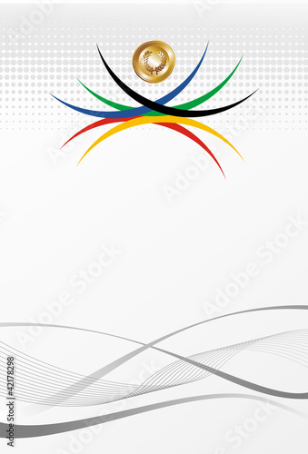 Olympic games gold medal abstract background