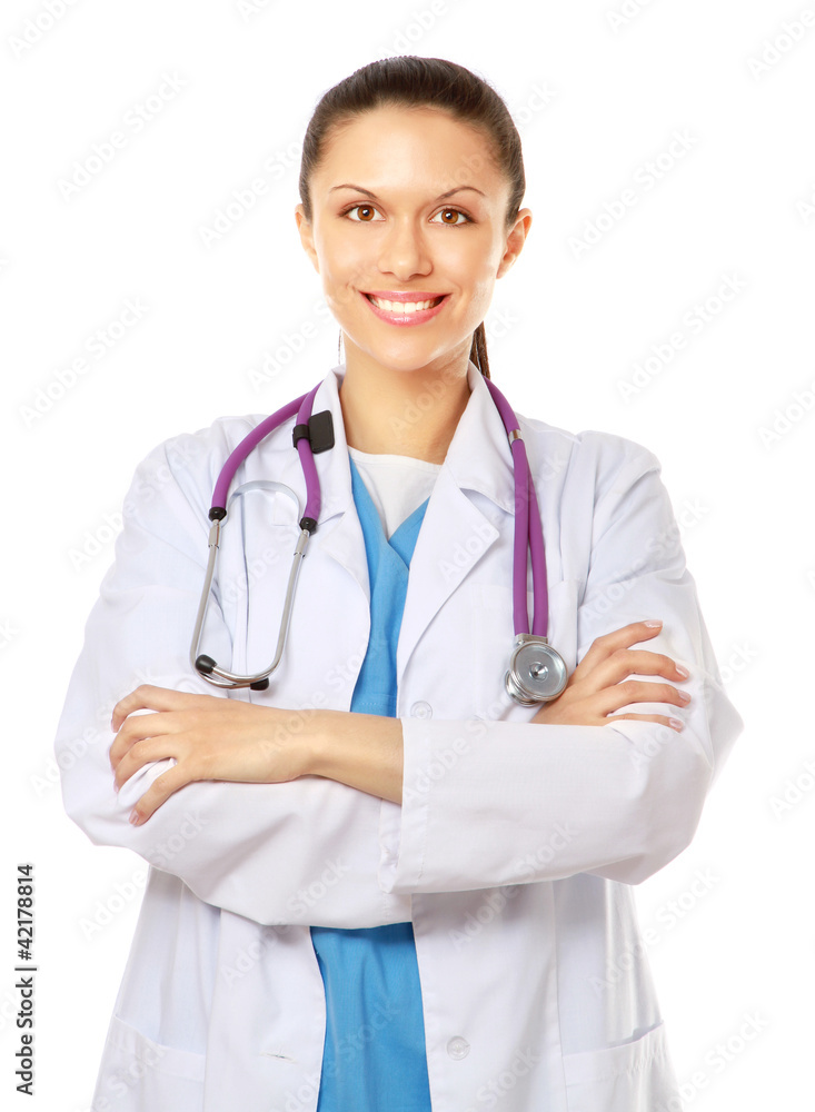 Closeup portrait of a female doctor Closeup portrait of a female doctor