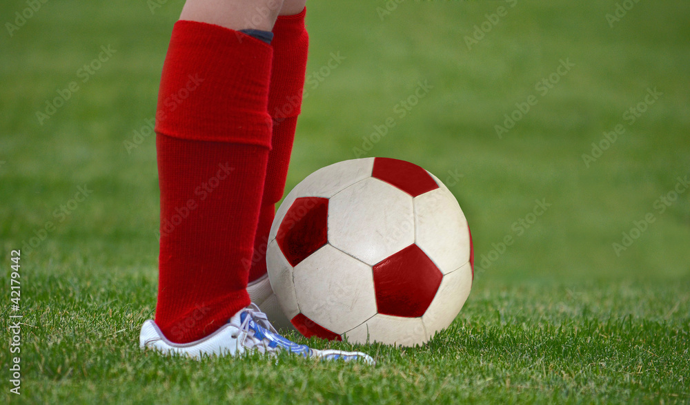 red soccer socks