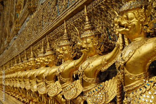 Demon Guardian and Architecture of Grand Palace  Bangkok