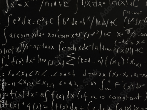 mat formula on the chalkboard