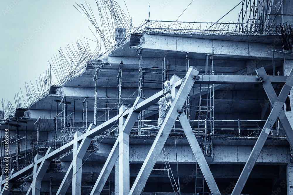 electric welder in in construction site electric welder in in construction site