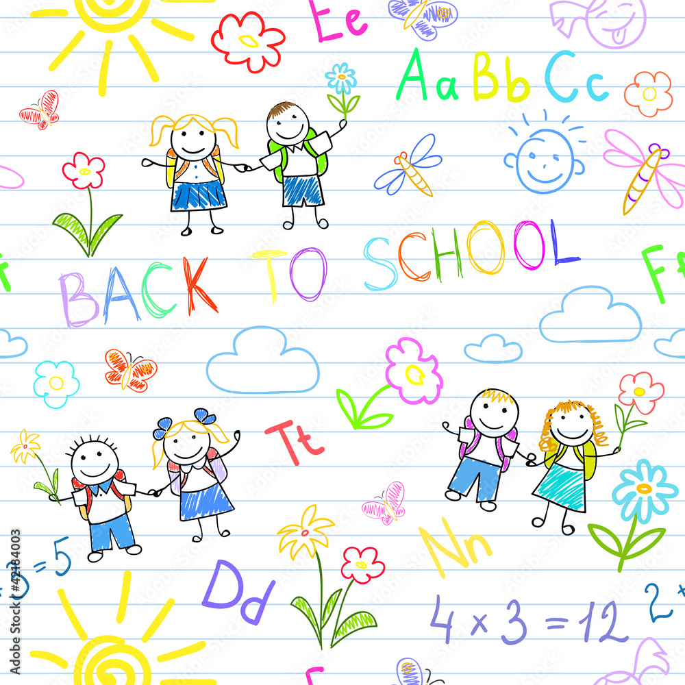 Seamless background. Back to school Seamless background. Back to school