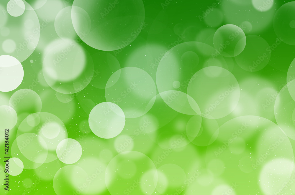 Green Bubbles background Flarium, white bubbles Stock Illustration