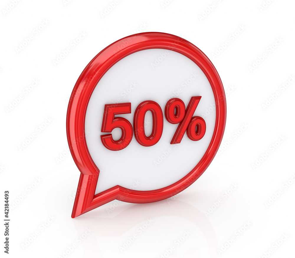50% icon. 50% icon.