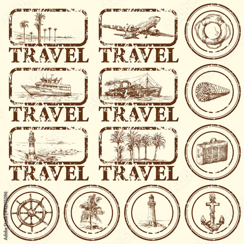 travel stamp, mark