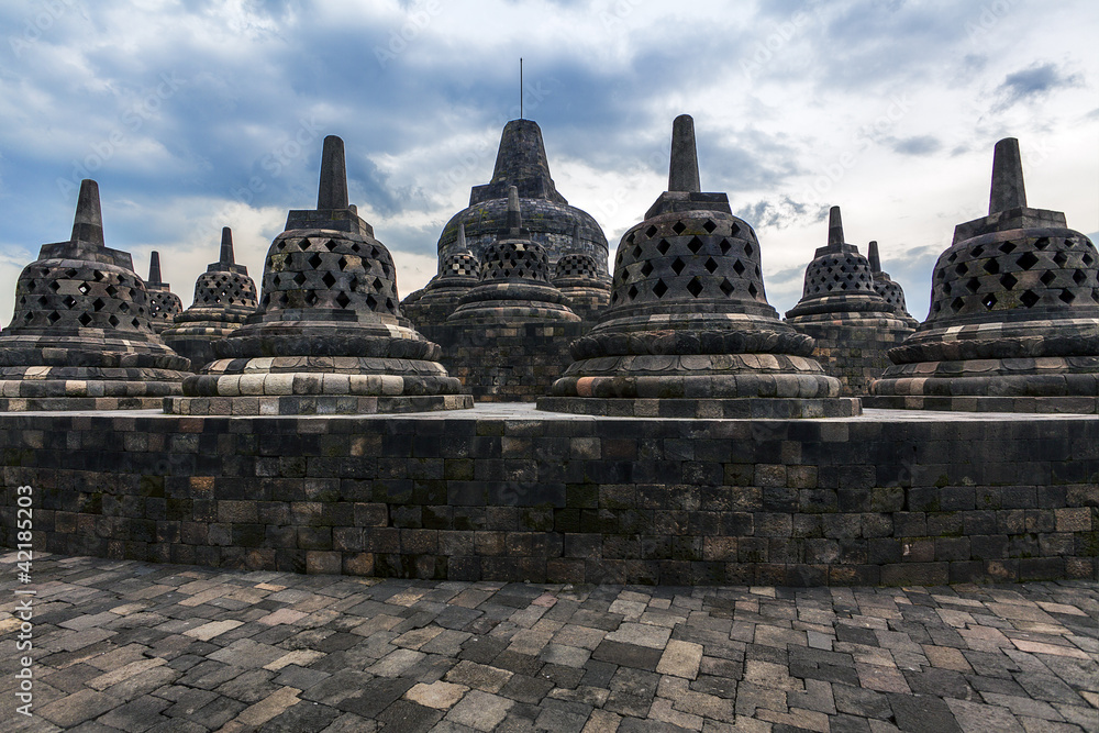 Borobudur Buddist temple Yogyakarta. Java, Indonesia Borobudur Buddist temple Yogyakarta. Java, Indonesia