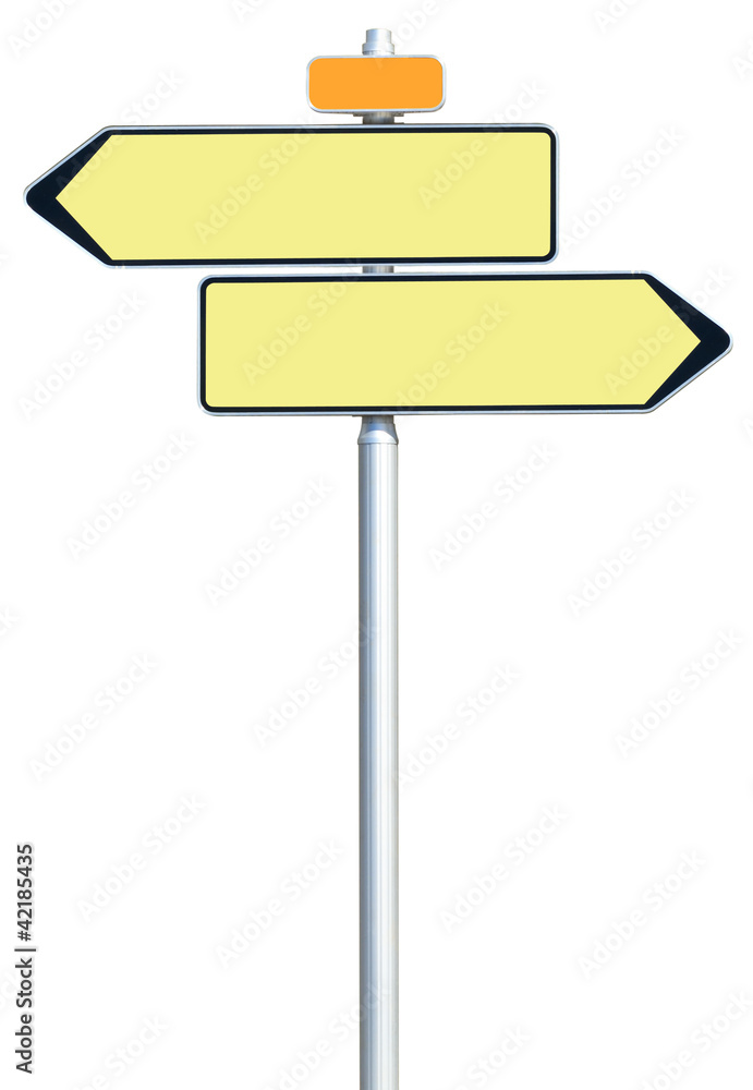 panneaux directionnels opposés panneaux directionnels opposés