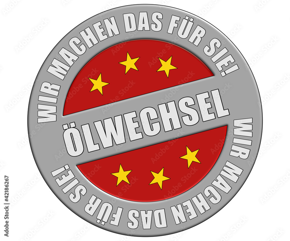 Schild graurot rund rt wmdfs ÖLWECHSEL Schild graurot rund rt wmdfs ÖLWECHSEL