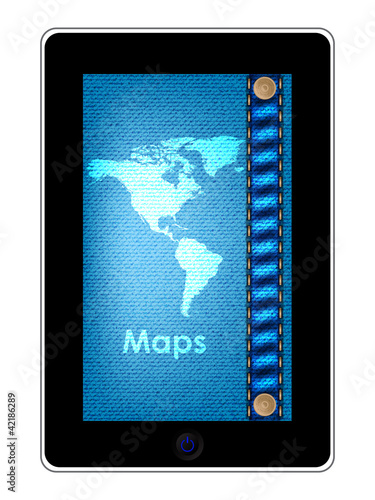 special tablet pc computer with blue jeans design