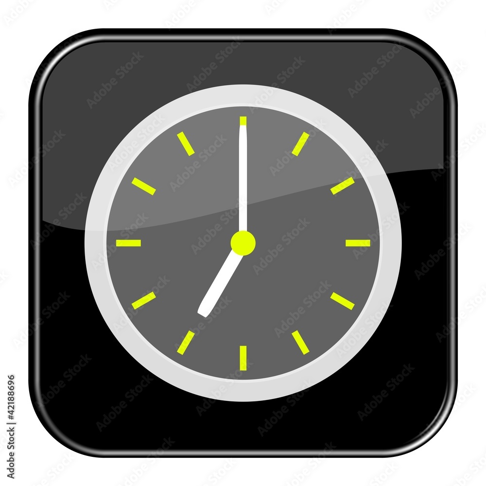 Glossy Button schwarz - 7:00 Uhr / 19:00 Uhr Glossy Button schwarz - 7:00 Uhr / 19:00 Uhr