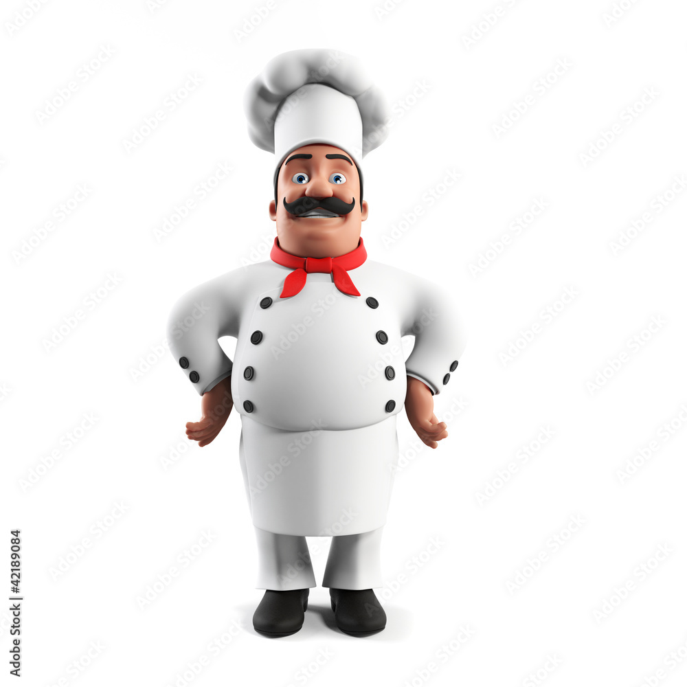 3d rendered illustration of a kitchen chef 3d rendered illustration of a kitchen chef