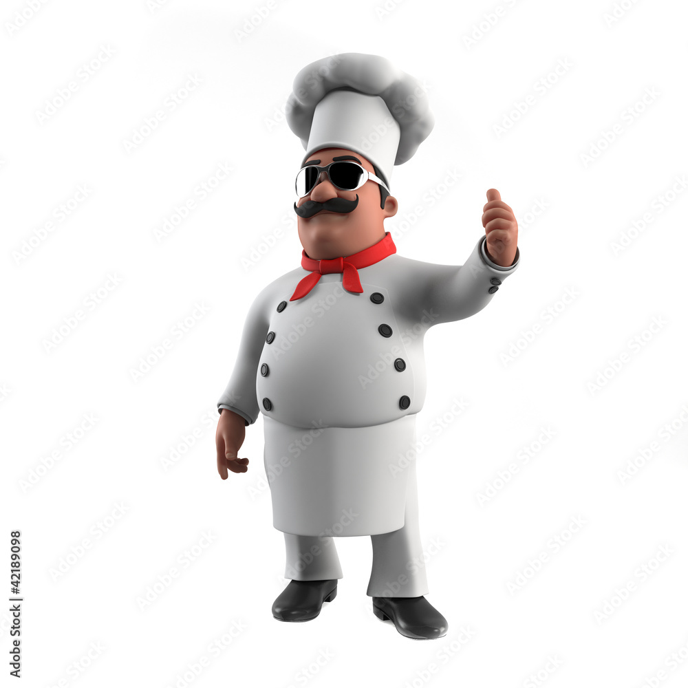3d rendered illustration of a kitchen chef 3d rendered illustration of a kitchen chef
