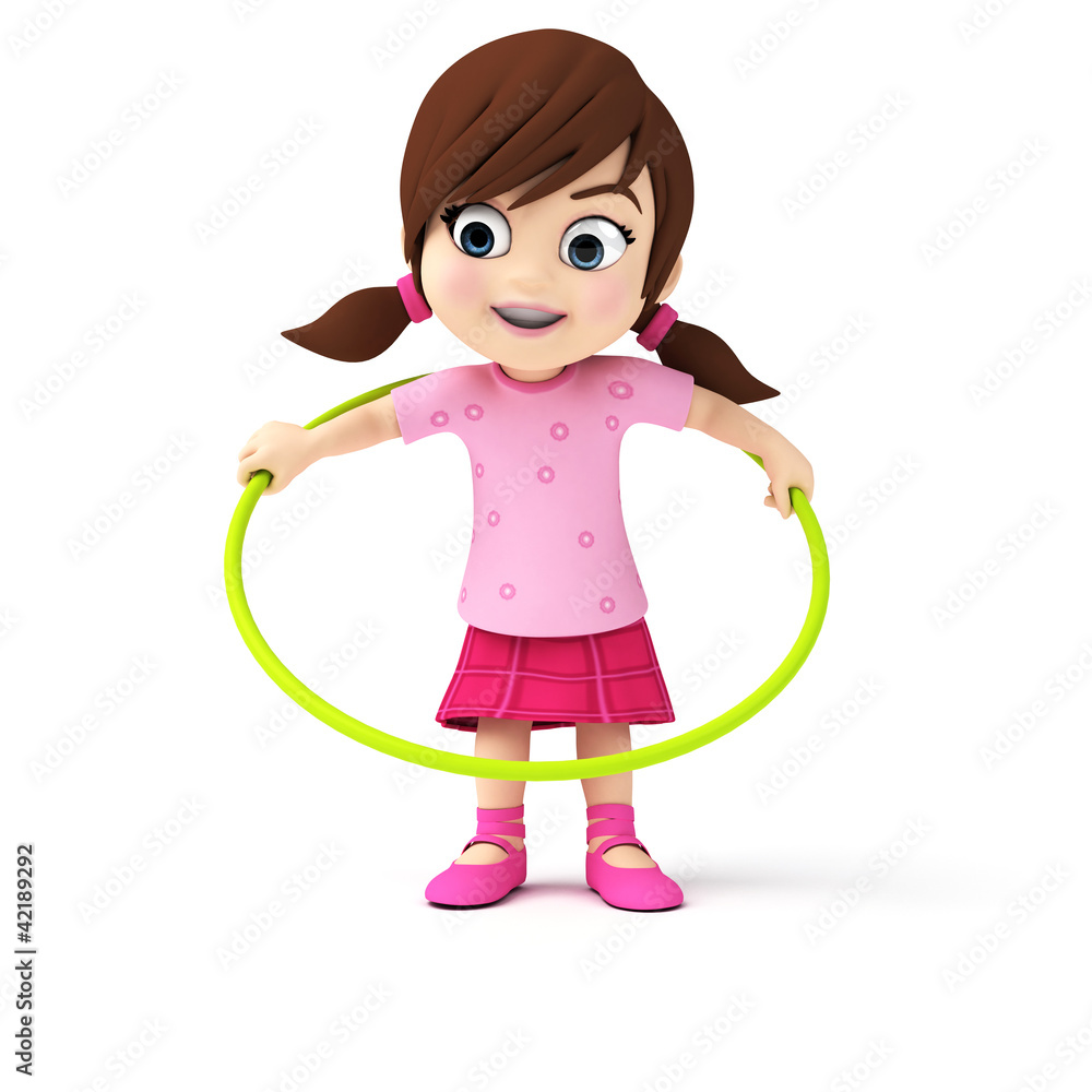 3d rendered illustration of a little girl 3d rendered illustration of a little girl