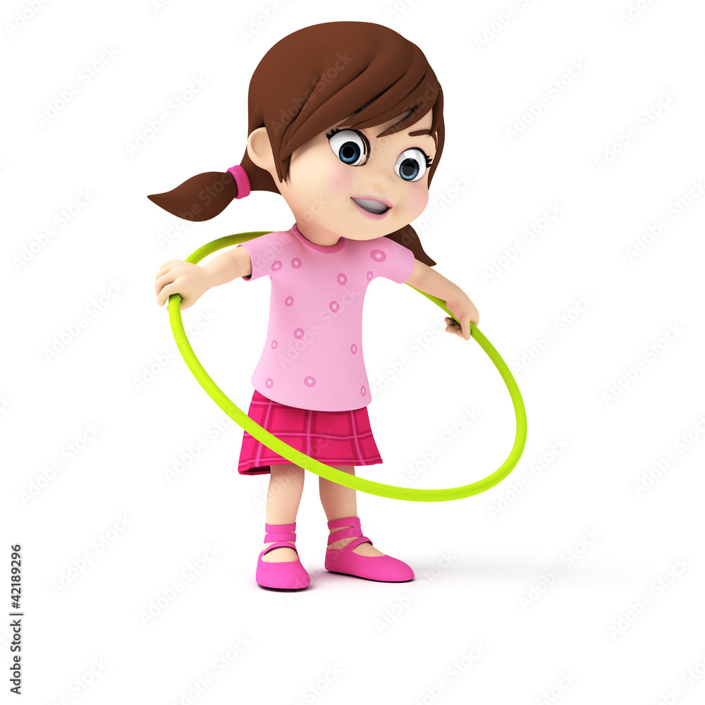 3d rendered illustration of a little girl 3d rendered illustration of a little girl