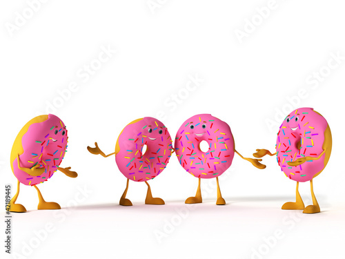 3d rendered illustration of a donut character photo