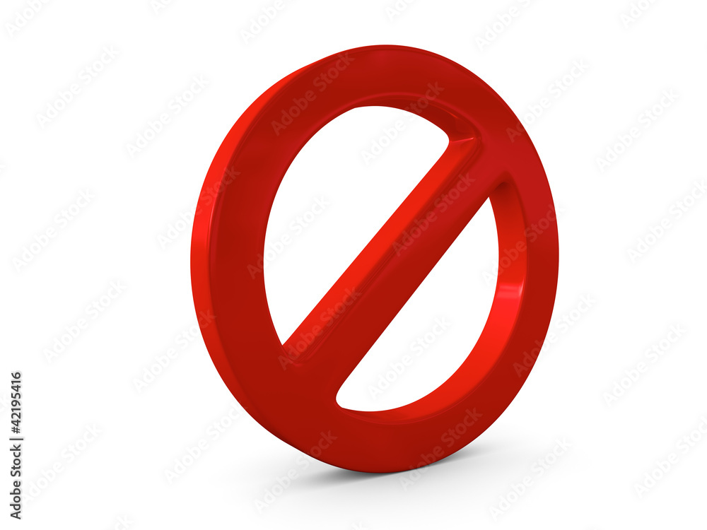 Interdiction sign 3d render illustration Interdiction sign 3d render illustration