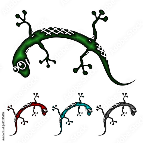 Funny cartoon lizard