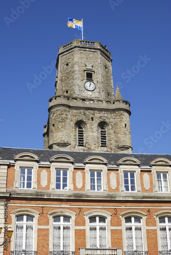 Town Hall and Old Tower. Boulogne-sur-Mer. France