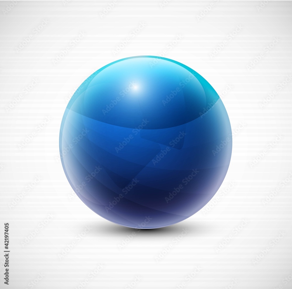 Abstract colorful new glass blue balls as vector