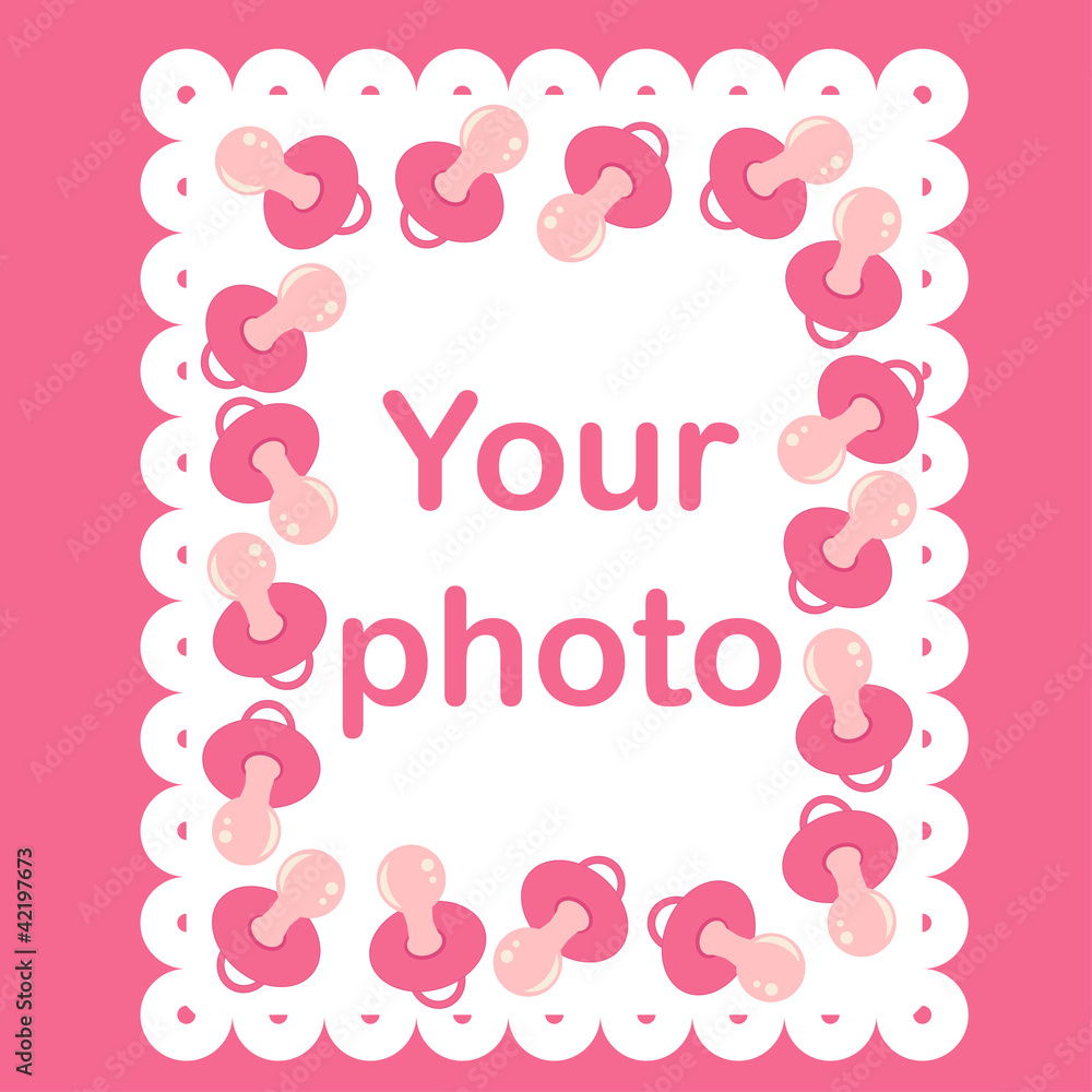Photo frame for baby with nipples Photo frame for baby with nipples