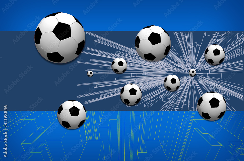 Soccer ball on graphic background Soccer ball on graphic background