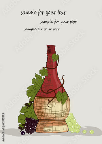 Wein, Traube, Weinflasche Hintergrund