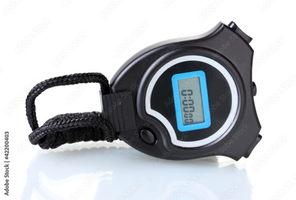 Fototapeta premium electronic sport timer isolated on white