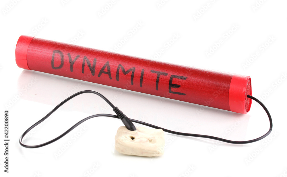 Dynamite isolated on white