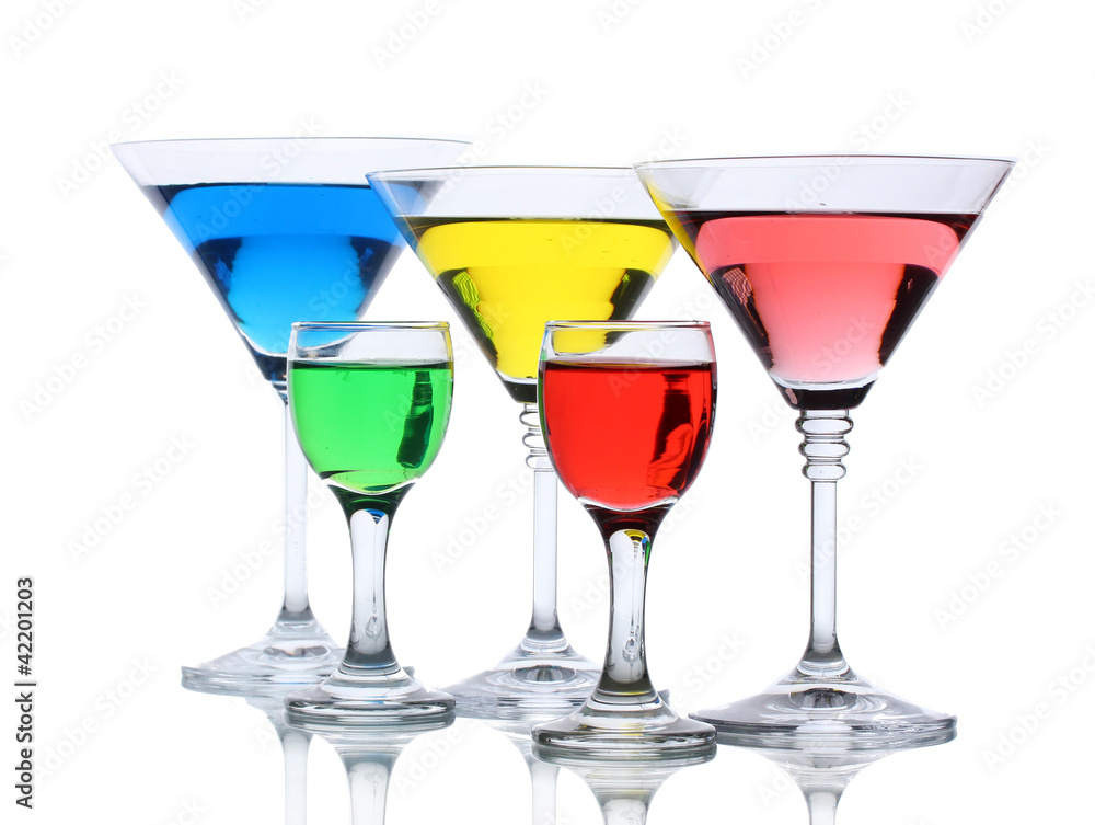 alcoholic cocktails isolated on white alcoholic cocktails isolated on white