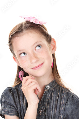 Portrait of beautiful littl...
